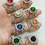 Diamond cut rings goldplated