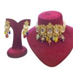 Multi choker kundan meena work