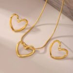 Stainless heart locket set