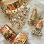 Choker set with bangles hyderabadi