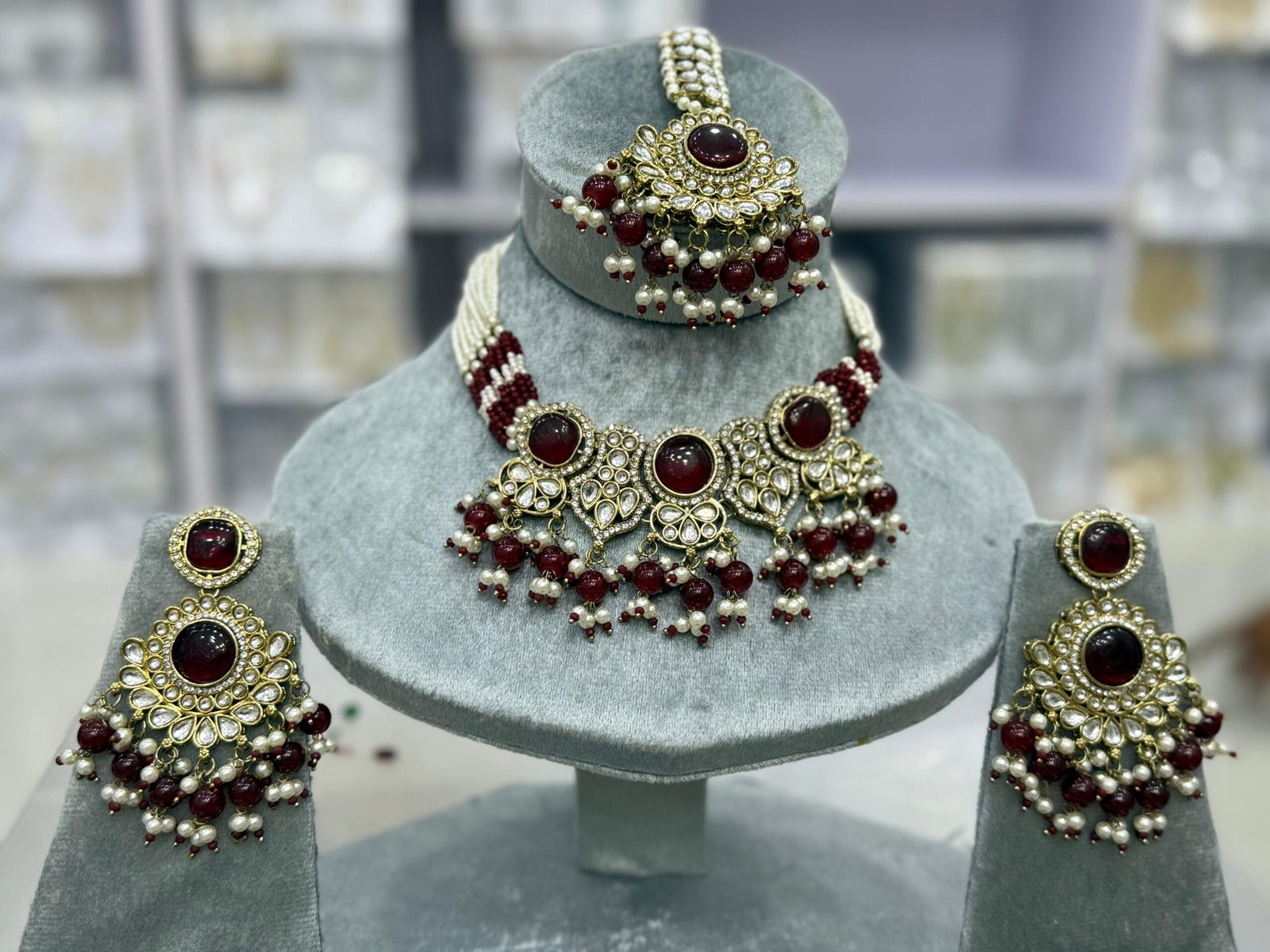 e720d833-e881-4c1c-a1bd-bdce1a62a756 Jaipuri set choker - Image 1