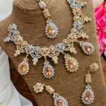 Ad zircon set golden n silver