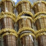 Steel kashmri bangles silver / golden