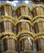 Steel kashmri bangles silver / golden