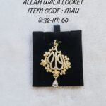Ad zircon stone allah pendent