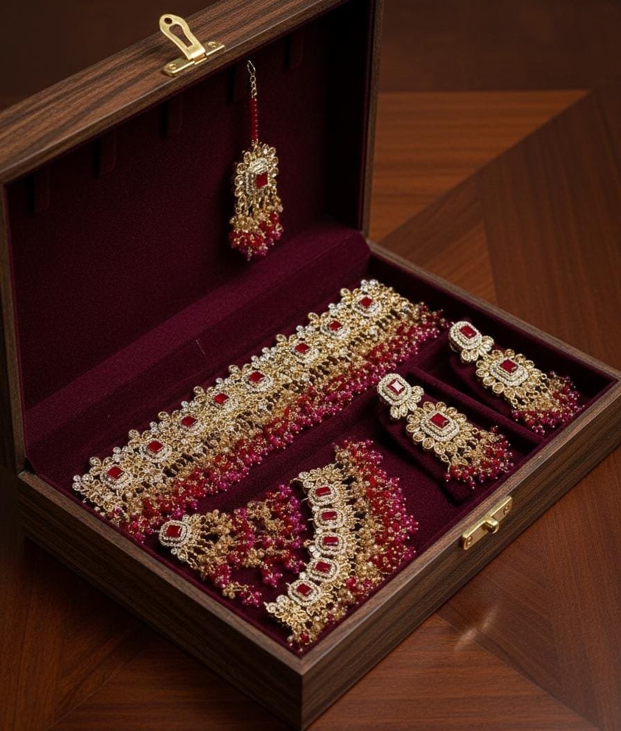 IMG-20260204-WA0028 Fnf bridal set wd jhumar - Image 1