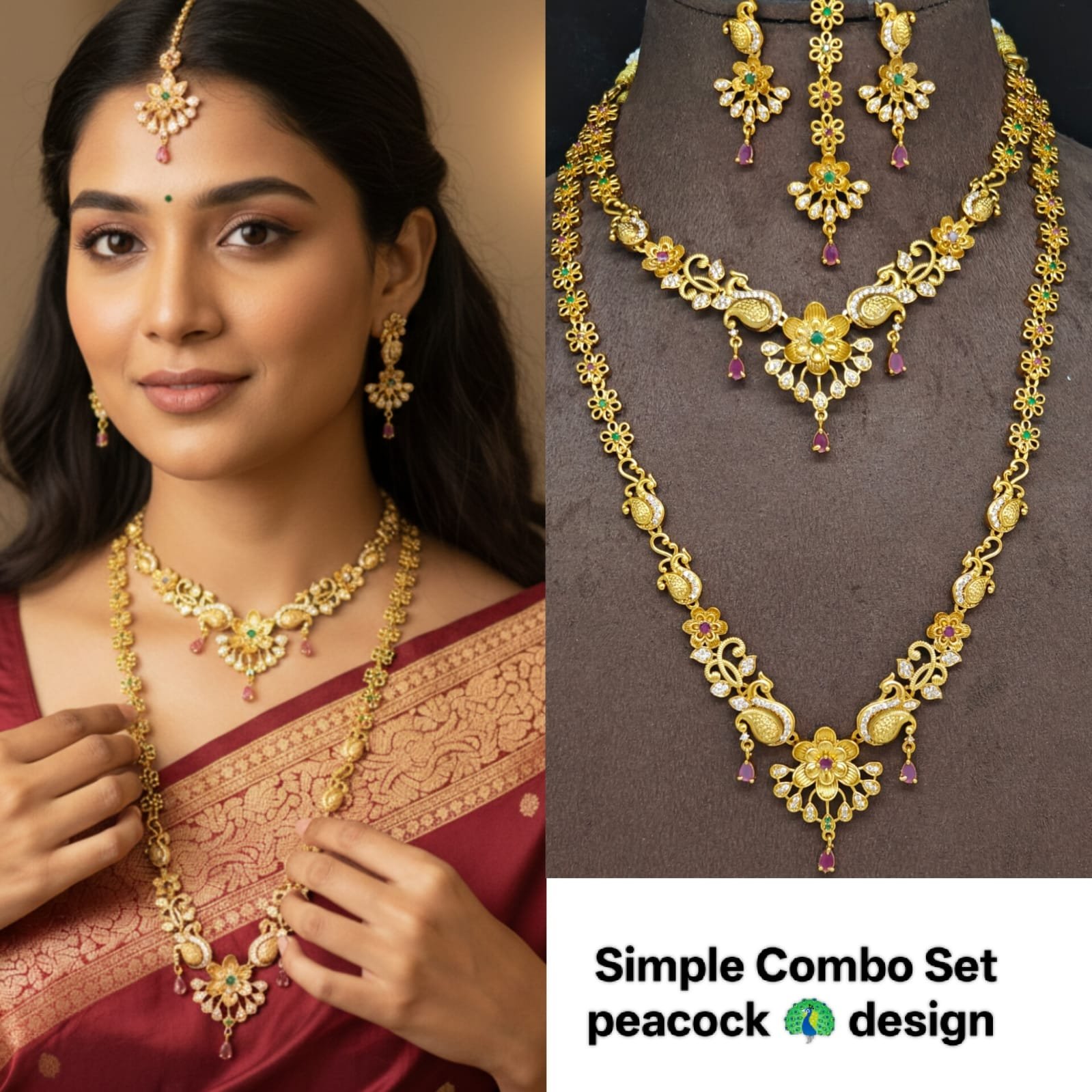 IMG-20260218-WA0356 Simple combo set peacock design - Image 1