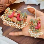 Peacock earrings teeka