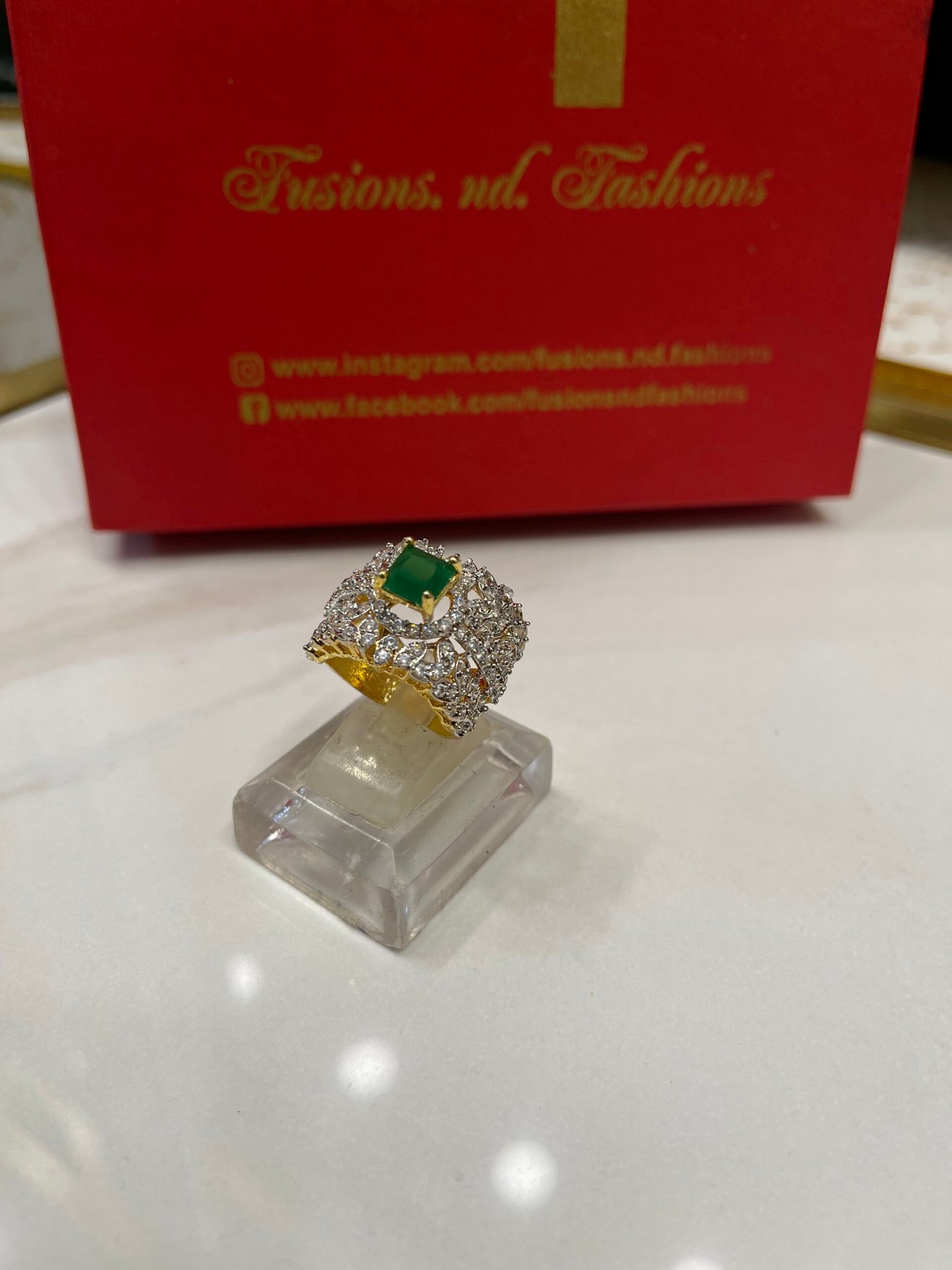 IMG_4046 Ring goldplated diamond cut - Image 1