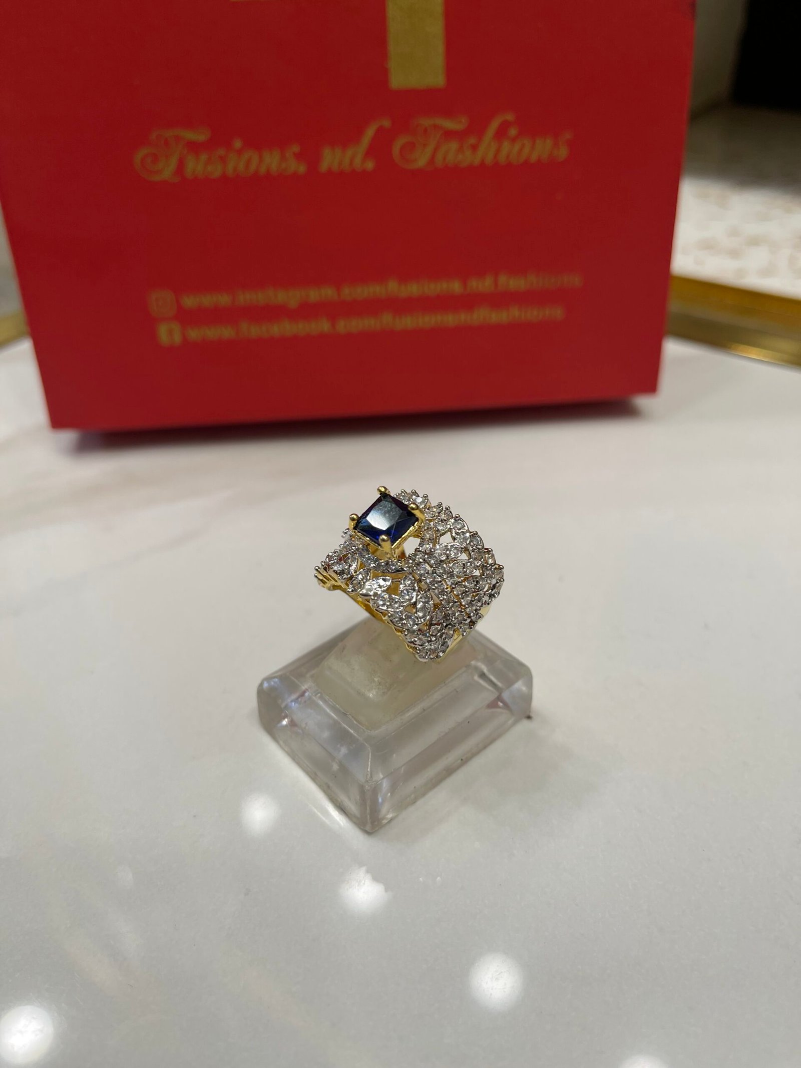 IMG_4052 Ring goldplated diamond cut - Image 1