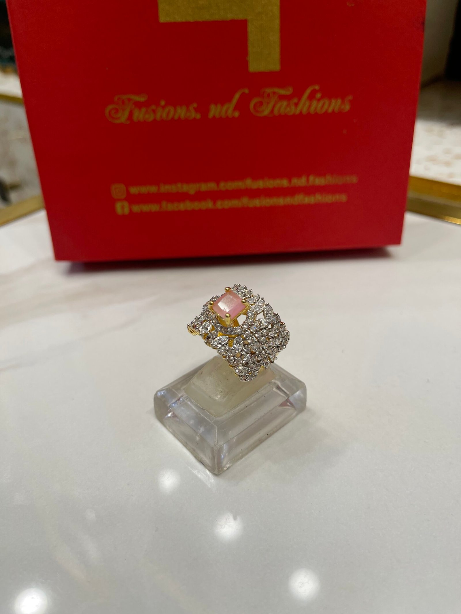 IMG_4053 Ring goldplated diamond cut - Image 1