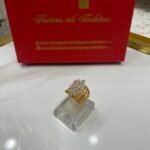 Diamond cut goldplated ring