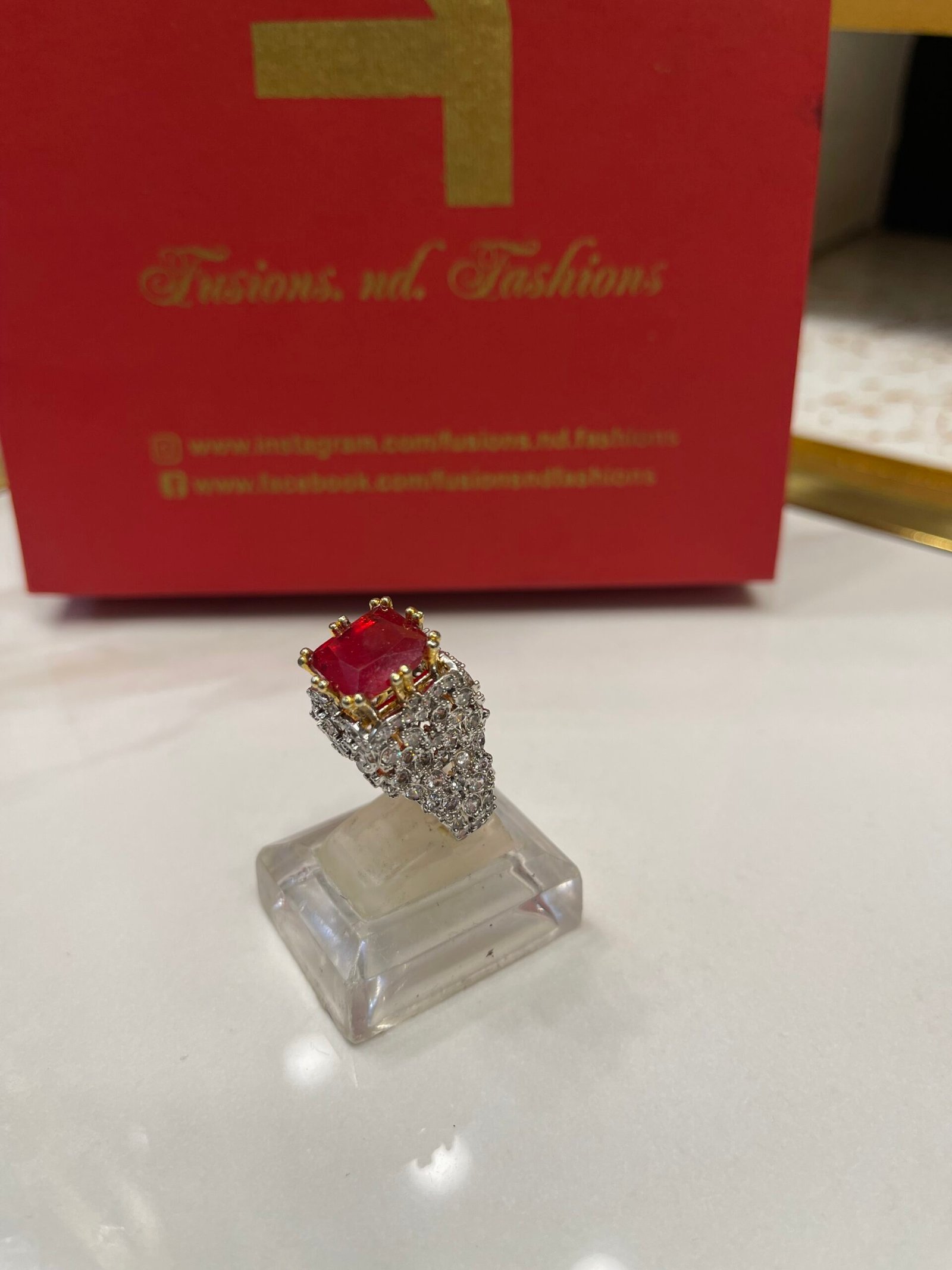 IMG_4123 Ring goldplated diamond cut - Image 1