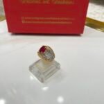 Diamond cut goldplated ring