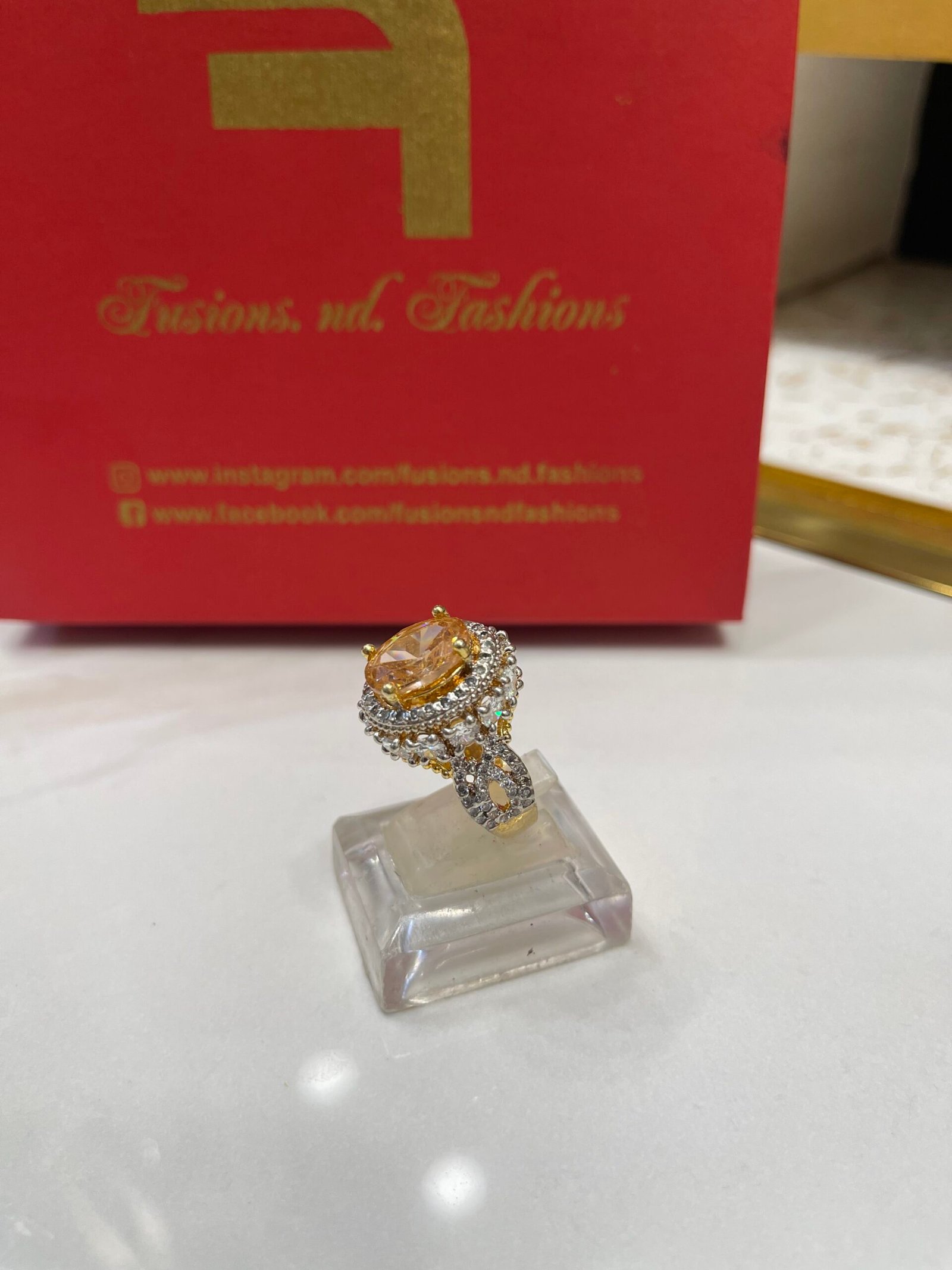 IMG_4145 Diamond cut goldplated ring - Image 1