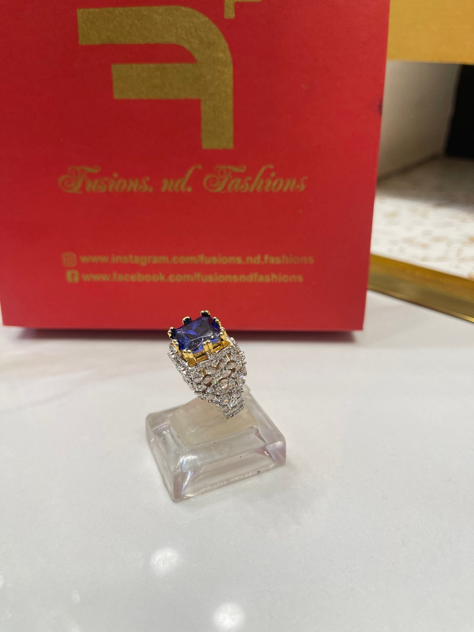 IMG_4167 Ring goldplated diamond cut - Image 1