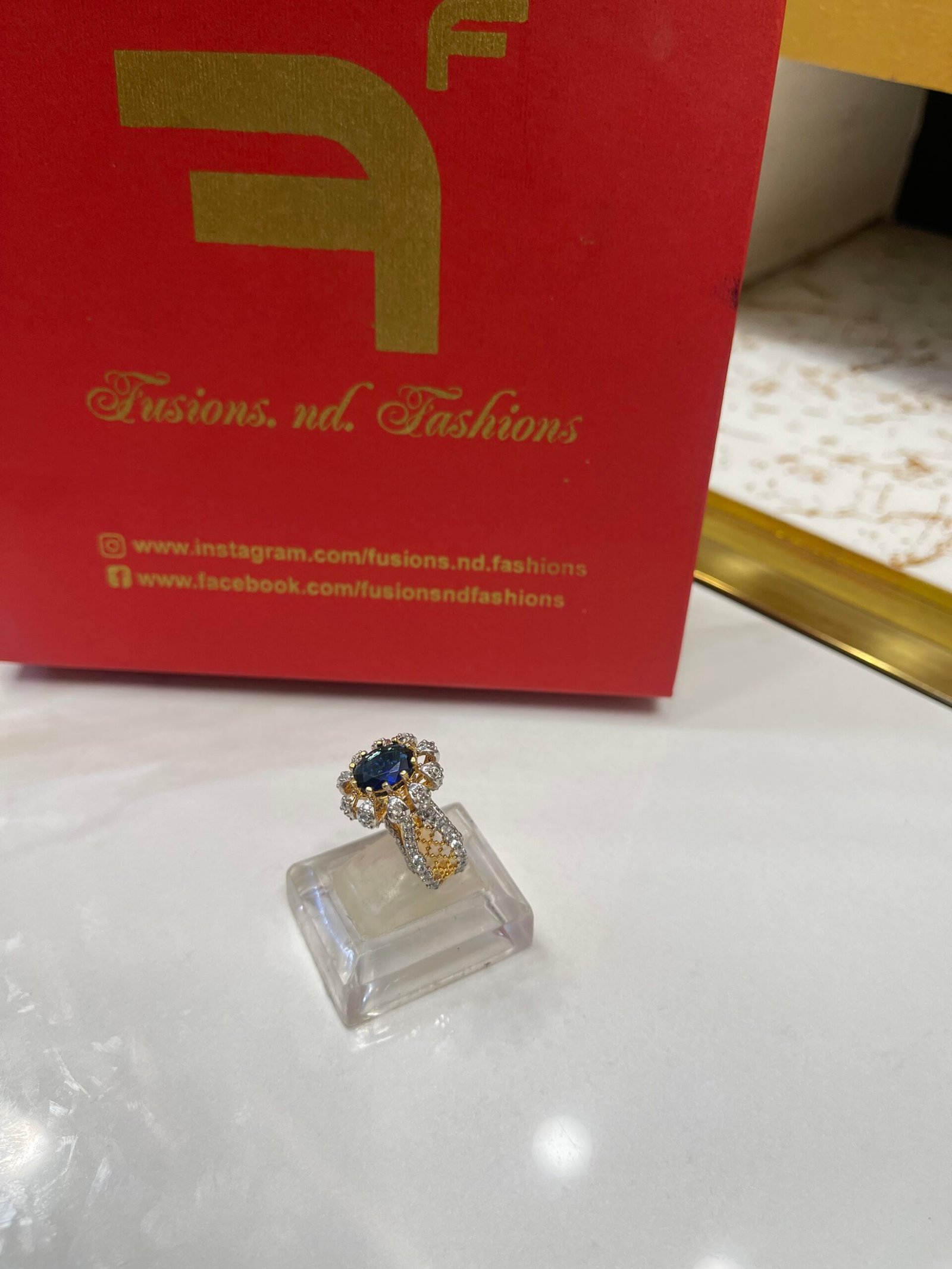 IMG_4172 Ring goldplated diamond cut - Image 1