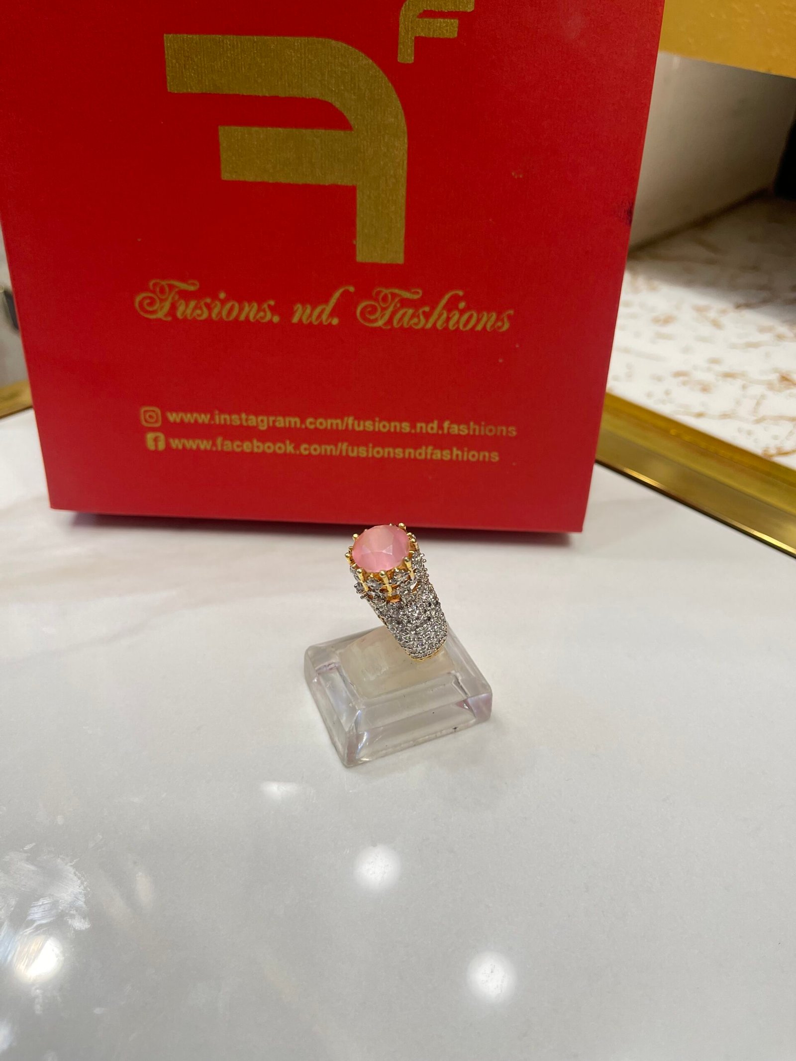 IMG_4177 Ring goldplated diamond cut - Image 1