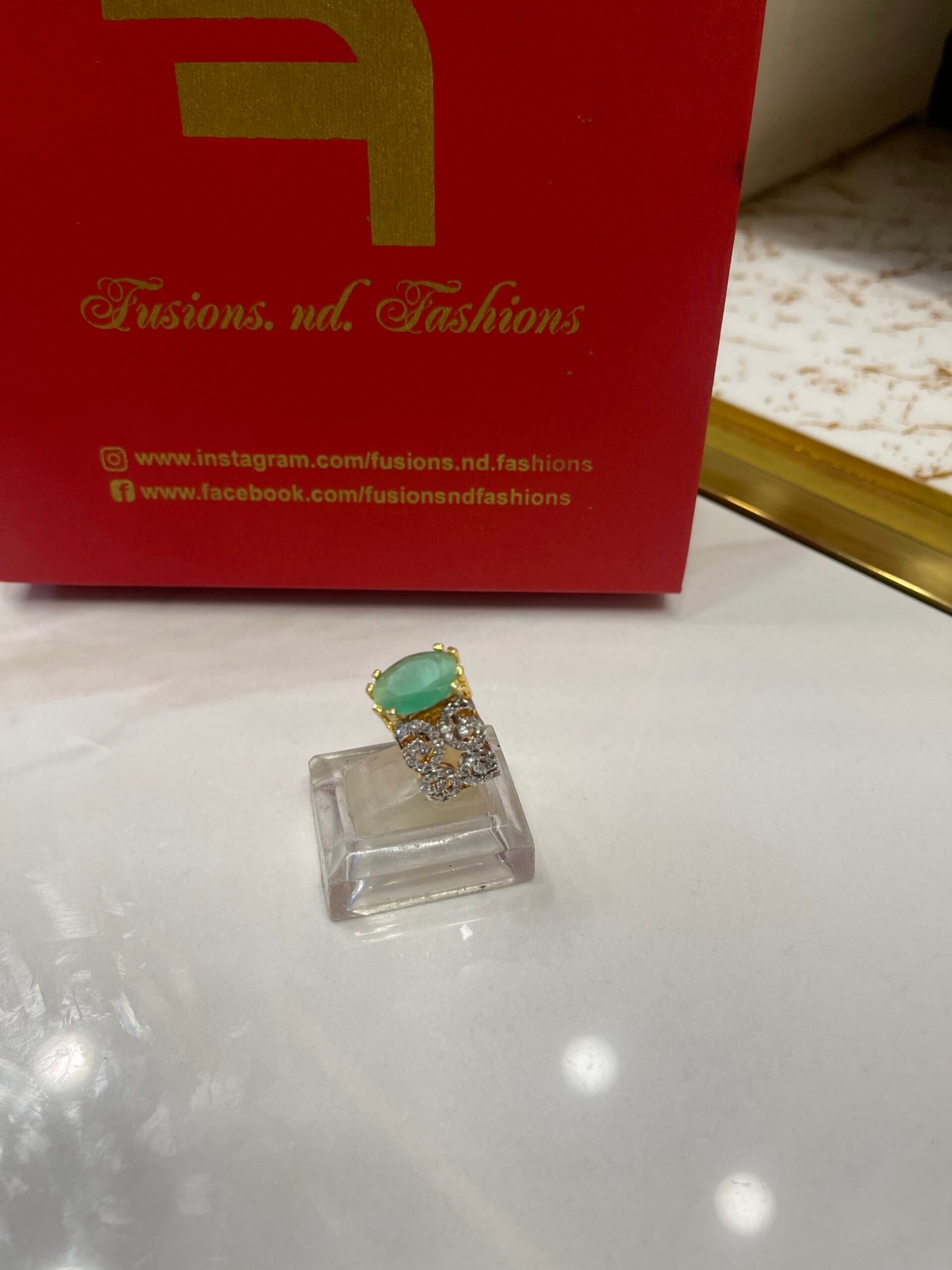 IMG_4180 Ring goldplated diamond cut - Image 1