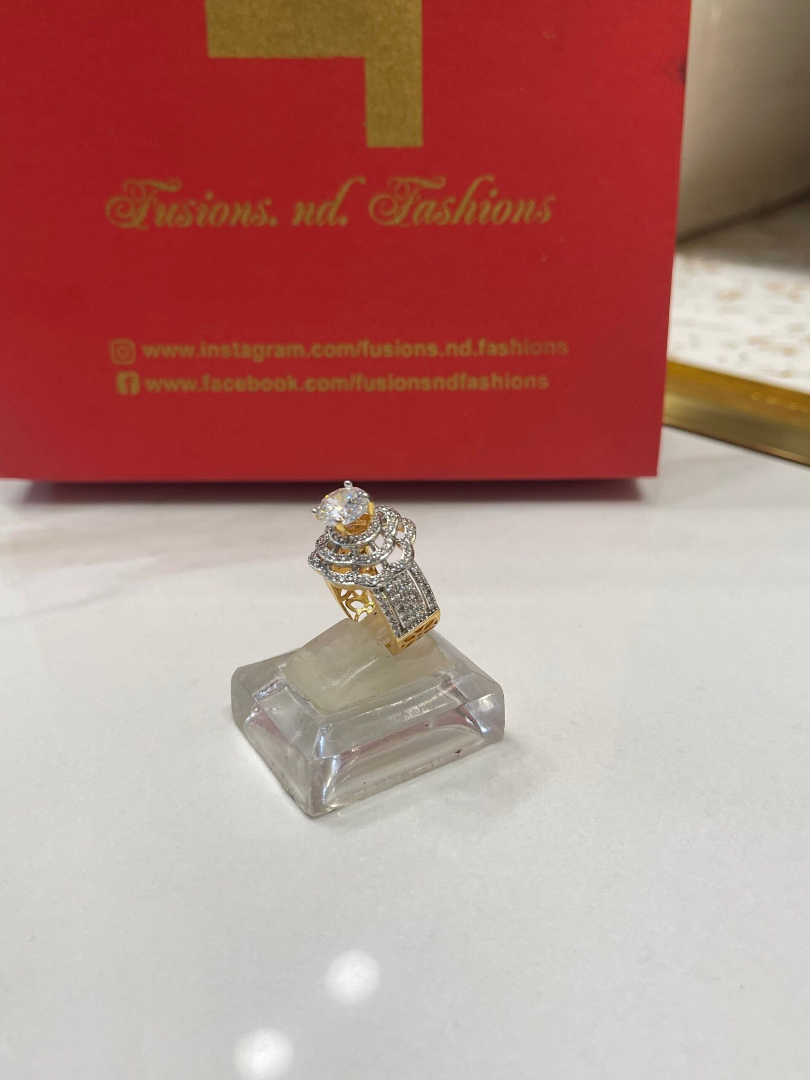 IMG_4181 Ring goldplated diamond cut - Image 1