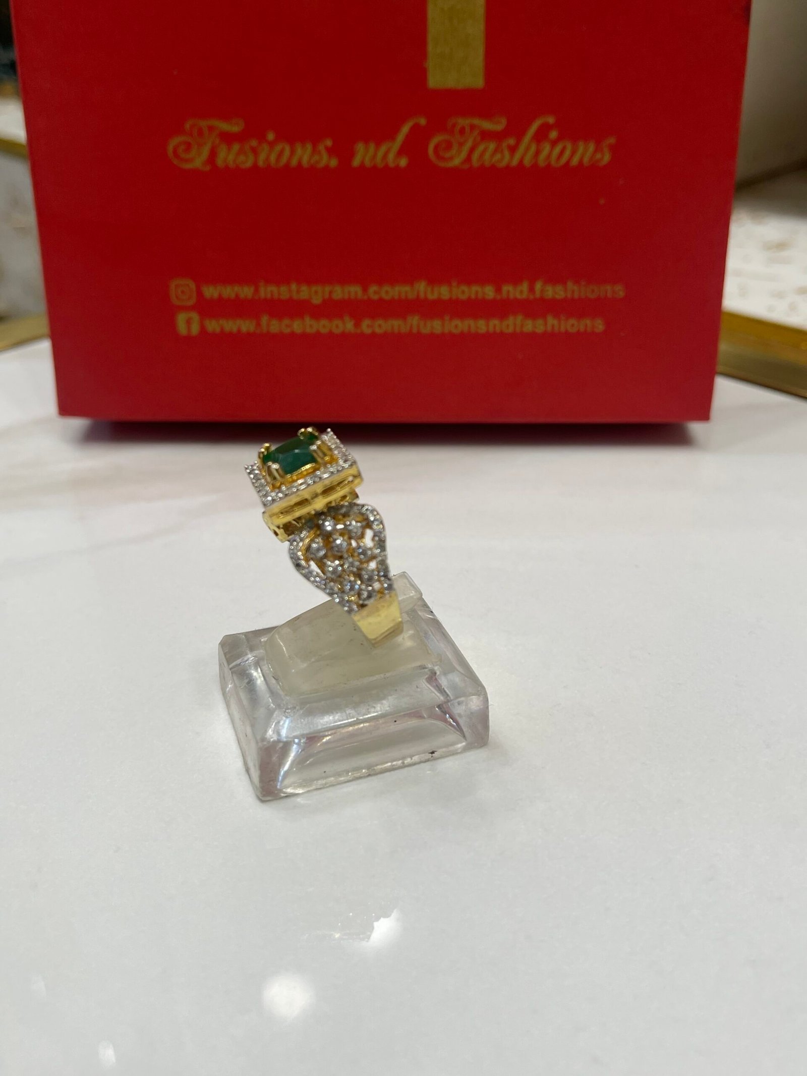 IMG_4183 Ring goldplated diamond cut - Image 1