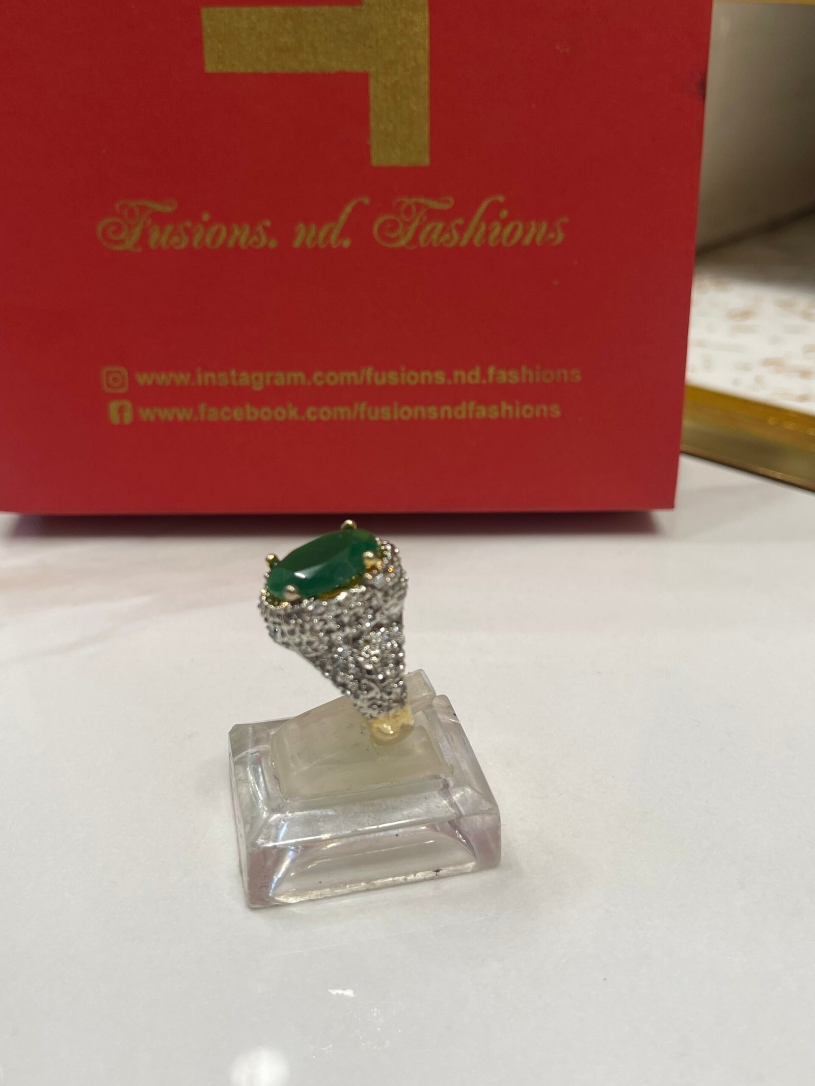 IMG_4185 Ring goldplated diamond cut - Image 1