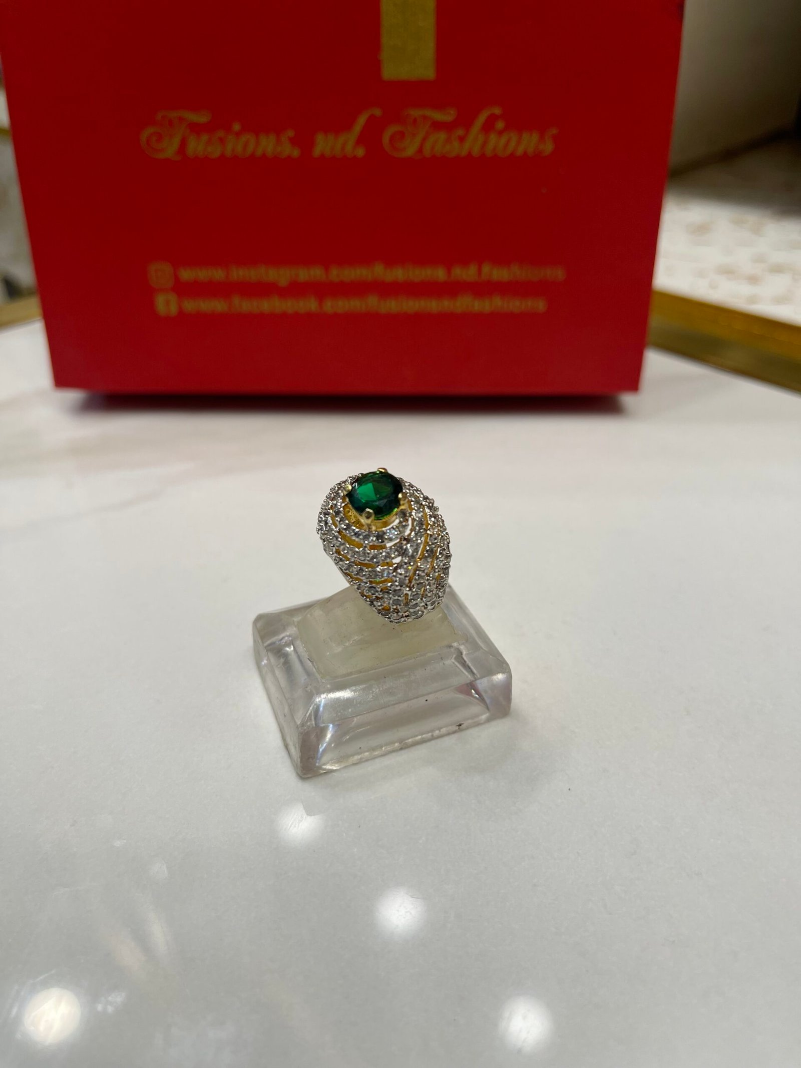 IMG_4190 Ring goldplated diamond cut - Image 1