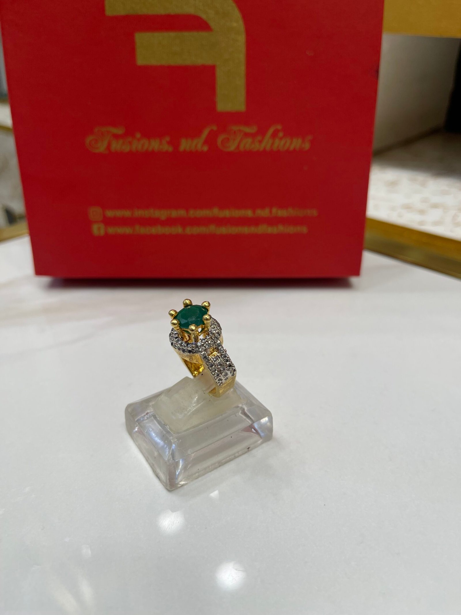 IMG_4193 Ring goldplated diamond cut - Image 1