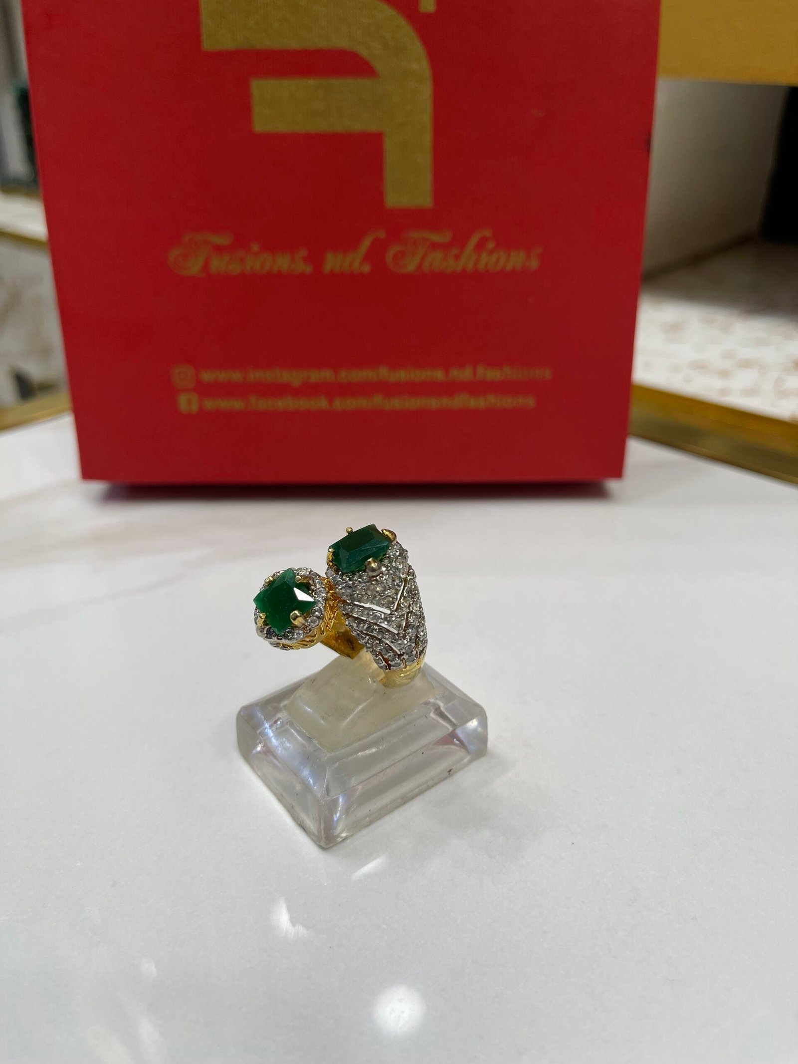 IMG_4195 Ring goldplated diamond cut - Image 1