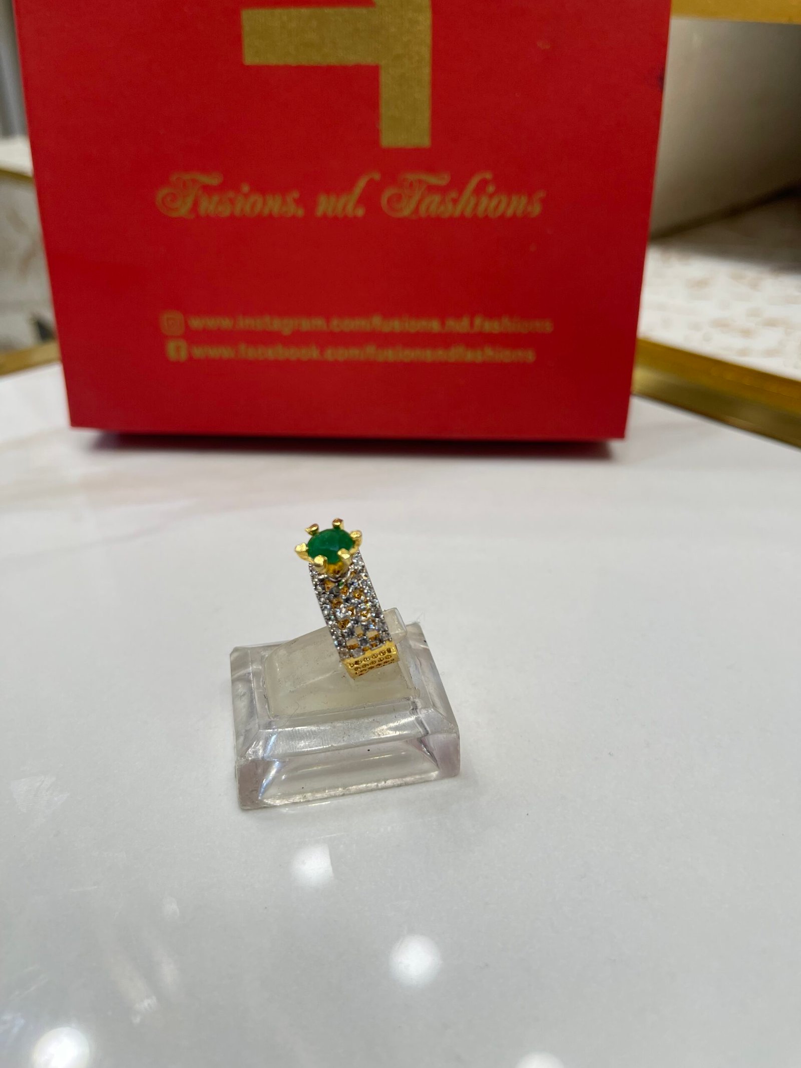 IMG_4202 Ring goldplated diamond cut - Image 1