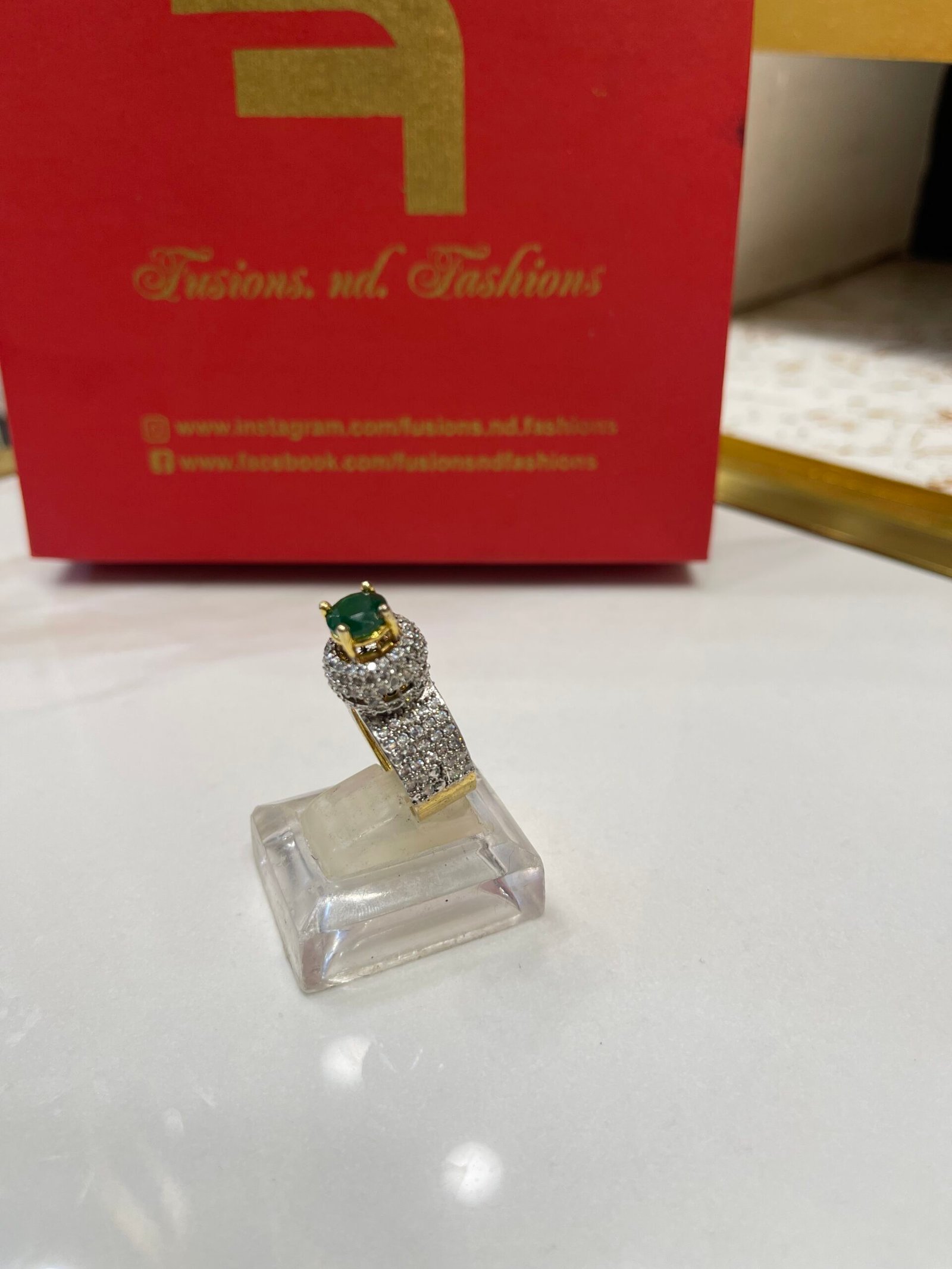 IMG_4208 Ring goldplated diamond cut - Image 1