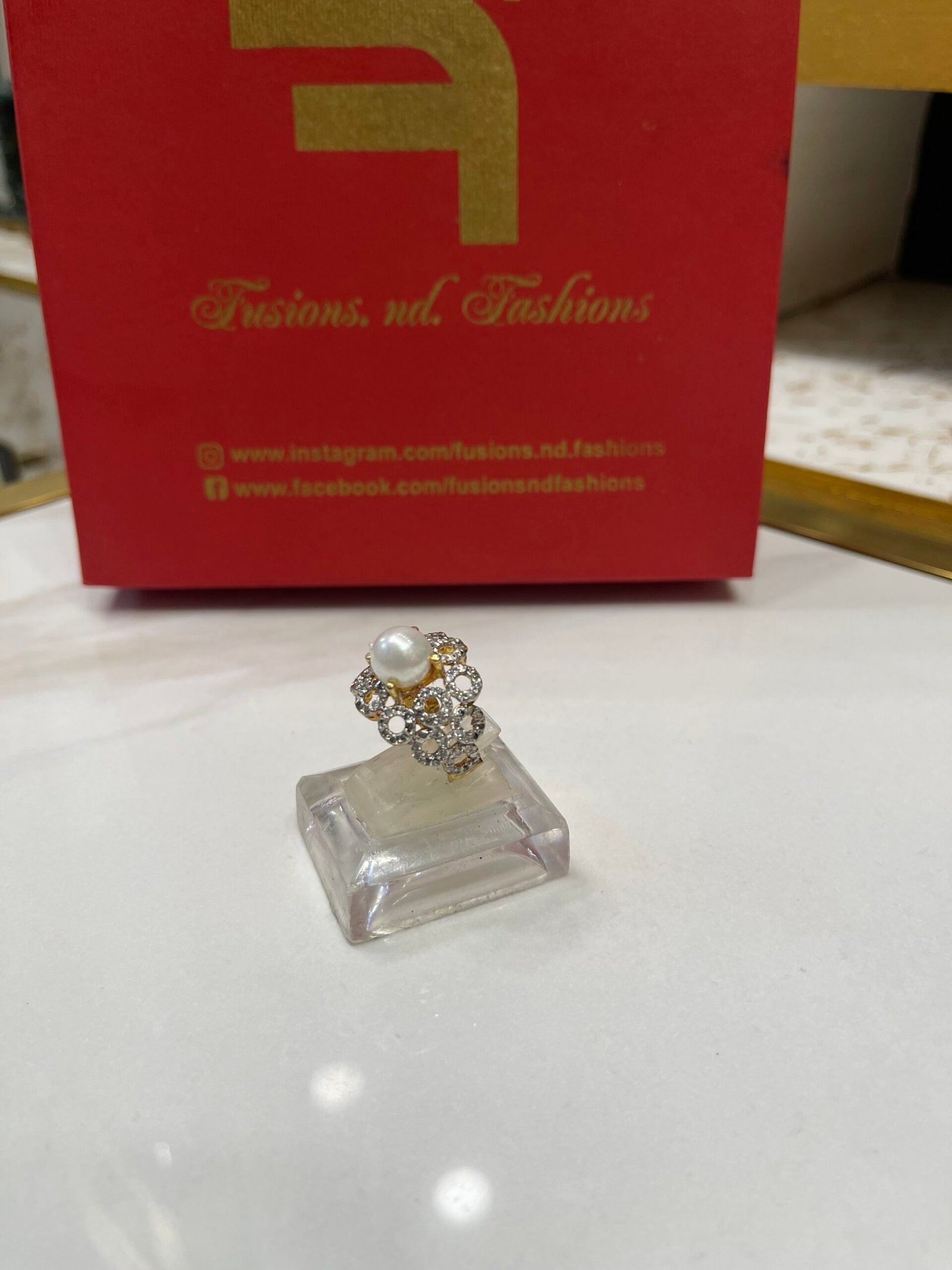 IMG_4210 Ring goldplated diamond cut - Image 1