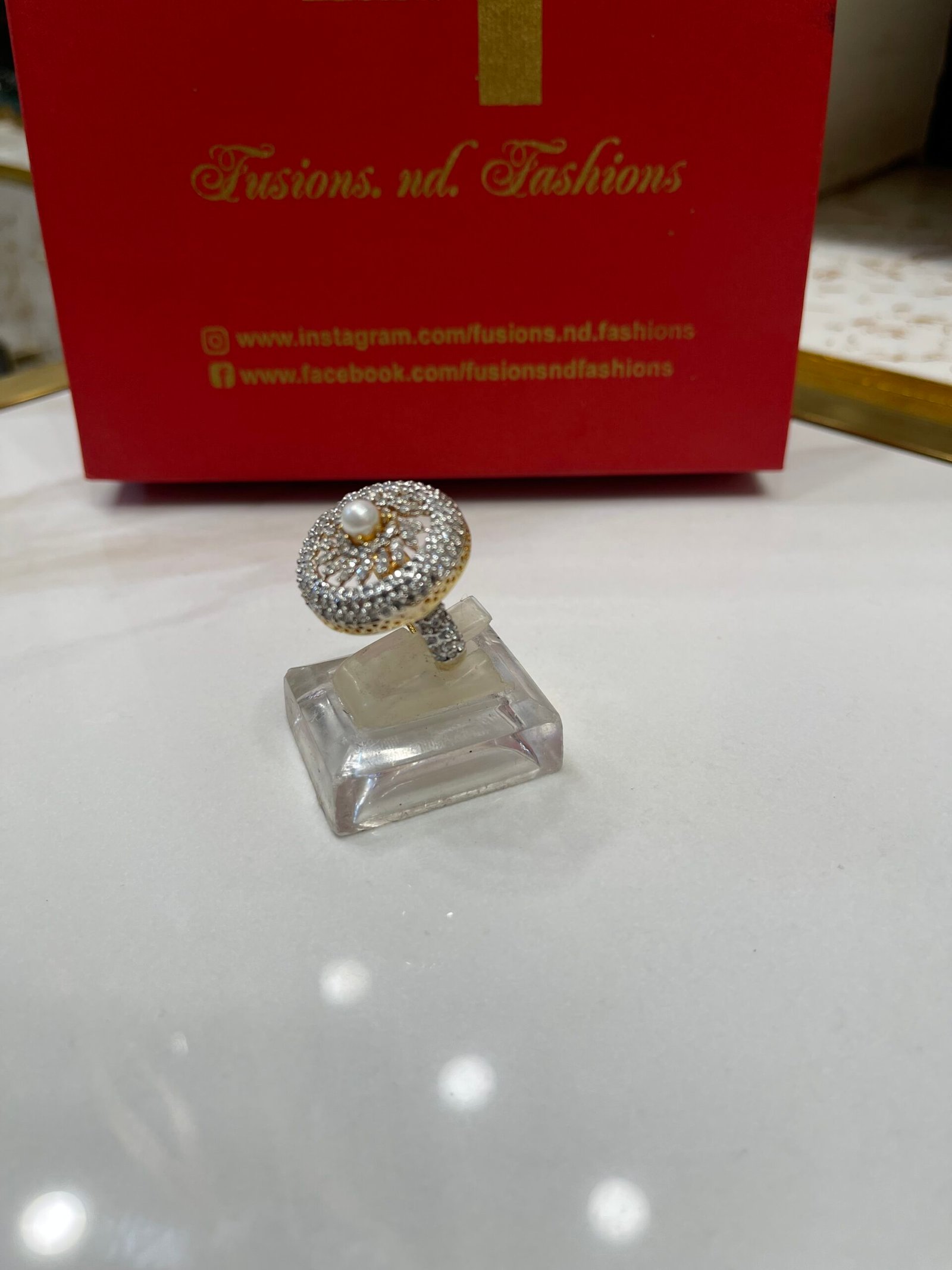 IMG_4211 Ring goldplated diamond cut - Image 1