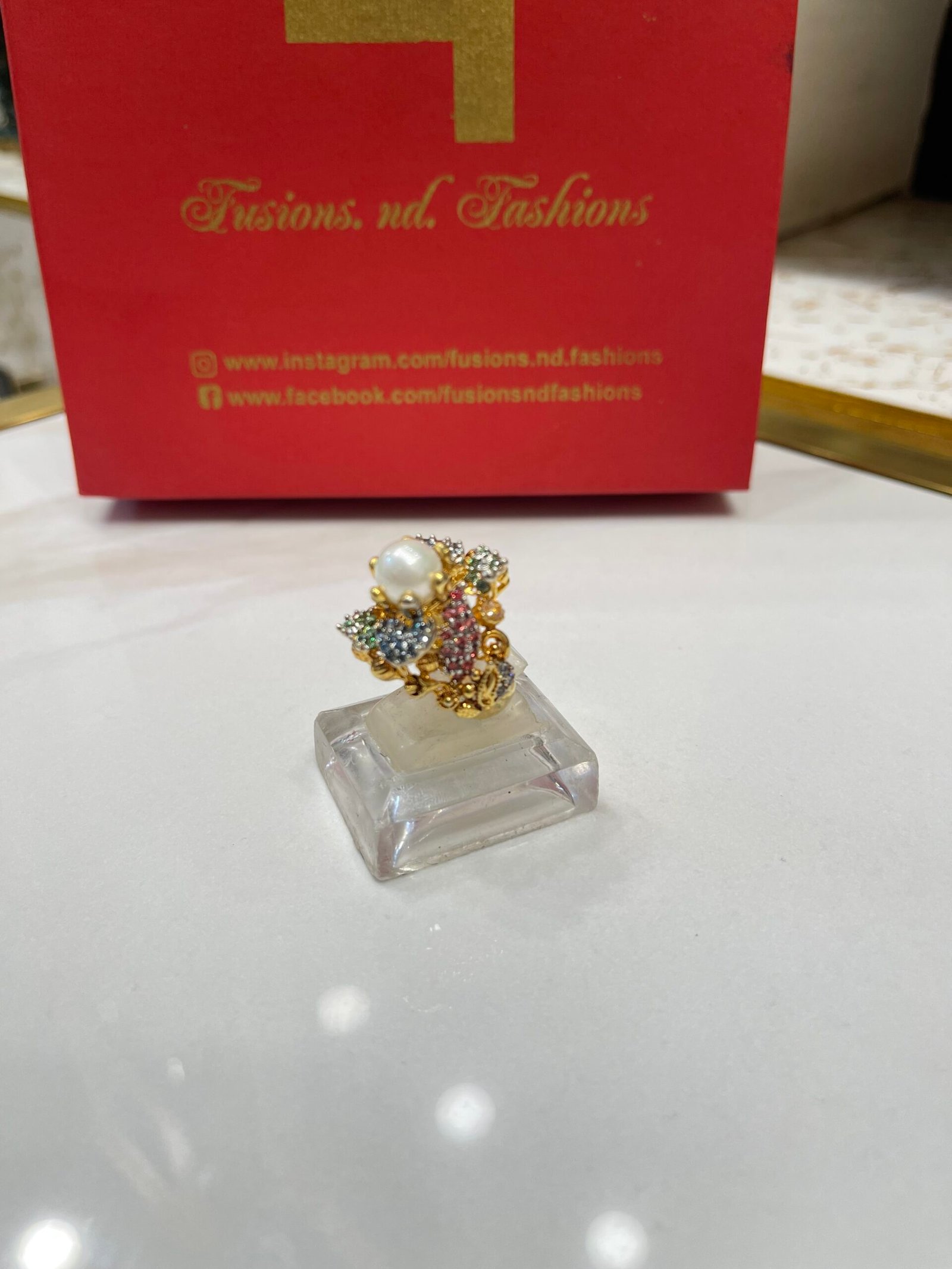 IMG_4212 Ring goldplated diamond cut - Image 1