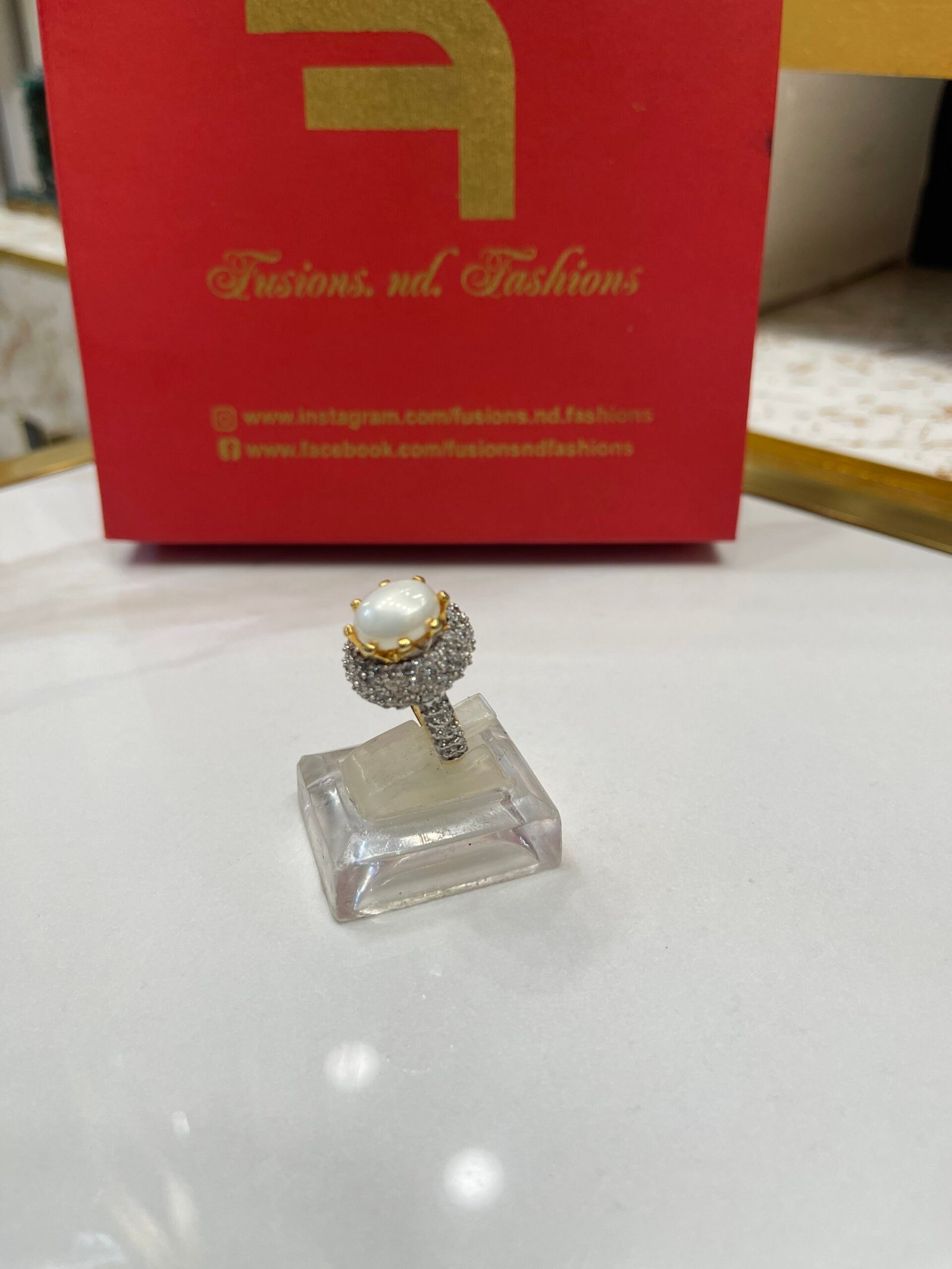 IMG_4215 Ring goldplated diamond cut - Image 1