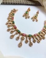 *Traditional jewelry South Indian Stylish Zarcon Stone's Necklace Set✨ - Image 2