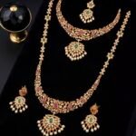 South indian double necklace