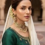 South indian zircon collar set wd jhumki