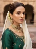 South indian zircon collar set wd jhumki